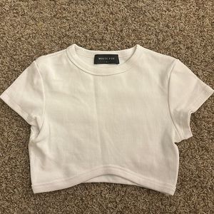 White Fox Super Cropped Tee